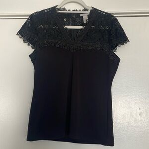 Lace Top Dress Short Sleeve Shirt